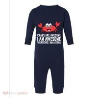 Crabs Are Awesome I Am Awesome Therefore I'm A Crab Infant Fleece One Piece thumb 0
