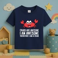 Crabs Are Awesome I Am Awesome Therefore I'm A Crab Toddler T-Shirt thumb 3