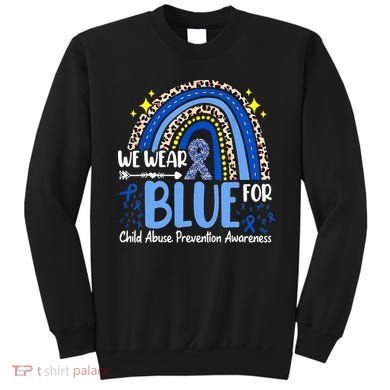 Child Abuse Awareness Blue Ribbon Trex Dinosaur Sweatshirt