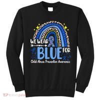 Child Abuse Awareness Blue Ribbon Trex Dinosaur Sweatshirt thumb 0
