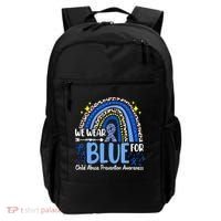Child Abuse Awareness Blue Ribbon Trex Dinosaur Backpack thumb 0