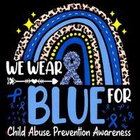 Child Abuse Awareness Blue Ribbon Trex Dinosaur Women's Hoodie thumb 2