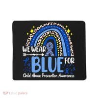 Child Abuse Awareness Blue Ribbon Trex Dinosaur Mousepad thumb 0