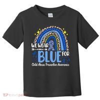Child Abuse Awareness Blue Ribbon Trex Dinosaur Toddler T-Shirt thumb 0