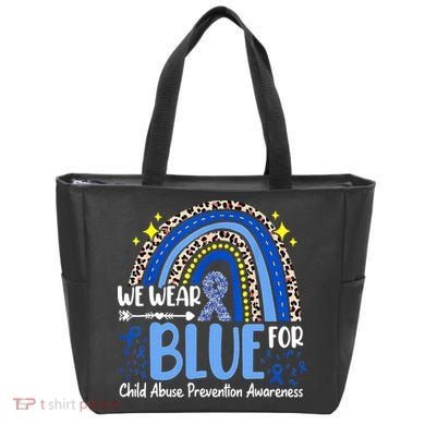 Child Abuse Awareness Blue Ribbon Trex Dinosaur Tote Bag