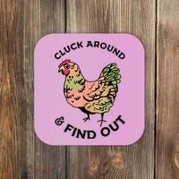 Cluck Around And Find Out Chicken Animals Lover Farmer Coaster thumb 0