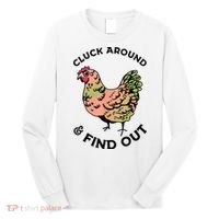Cluck Around And Find Out Chicken Animals Lover Farmer Long Sleeve Shirt thumb 0