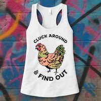 Cluck Around And Find Out Chicken Animals Lover Farmer Women's Tank Top thumb 3