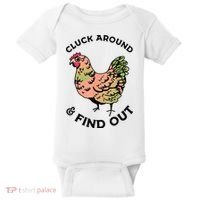 Cluck Around And Find Out Chicken Animals Lover Farmer Baby Bodysuit thumb 0