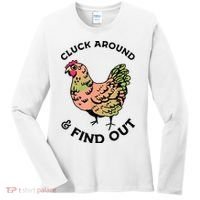 Cluck Around And Find Out Chicken Animals Lover Farmer Women's Long Sleeve Shirt thumb 0