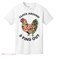 Cluck Around And Find Out Chicken Animals Lover Farmer Kids T-Shirt thumb 0