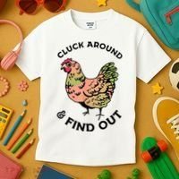 Cluck Around And Find Out Chicken Animals Lover Farmer Kids T-Shirt thumb 3