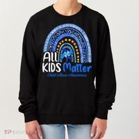 Child Abuse Awareness Messy Bun Child Abuse Prevention Month Women's Sweatshirt thumb 0