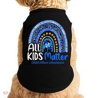 Child Abuse Awareness Messy Bun Child Abuse Prevention Month Doggie Tank thumb 0