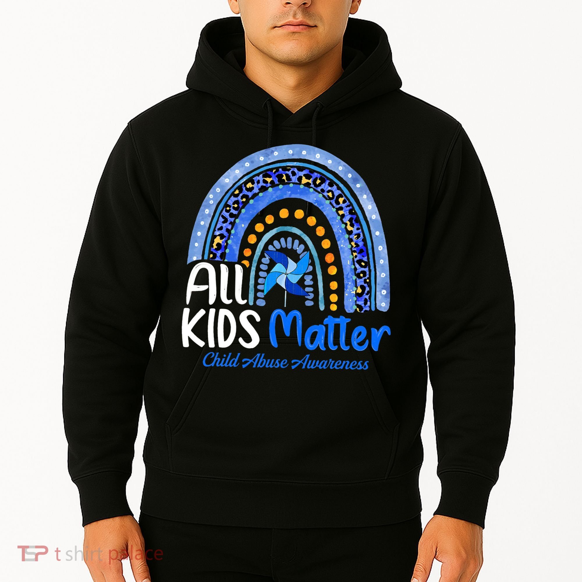 Child Abuse Awareness Messy Bun Child Abuse Prevention Month Hoodie