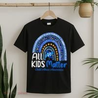 Child Abuse Awareness Messy Bun Child Abuse Prevention Month T-Shirt thumb 2