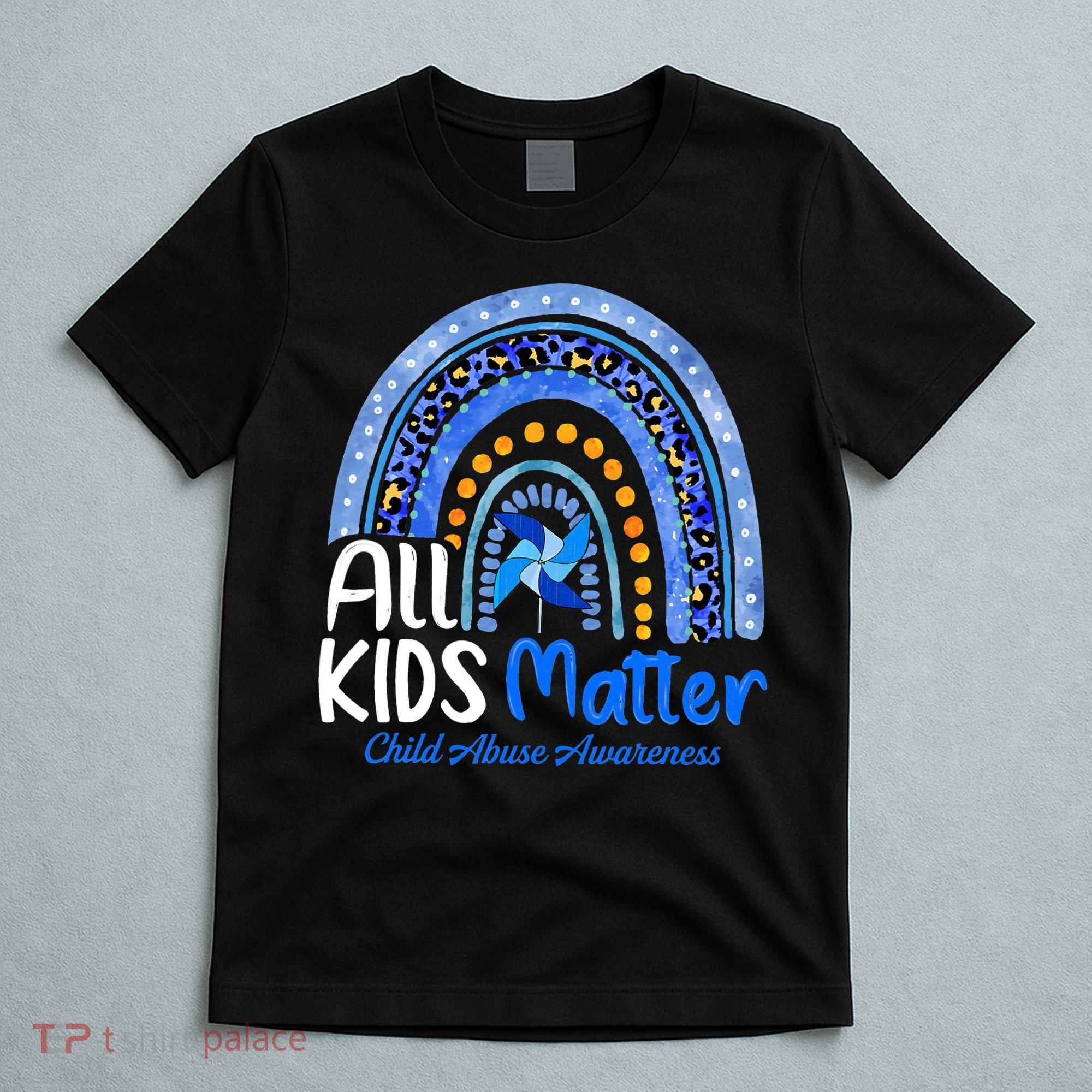 Child Abuse Awareness Messy Bun Child Abuse Prevention Month T-Shirt