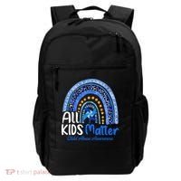 Child Abuse Awareness Messy Bun Child Abuse Prevention Month Backpack thumb 0