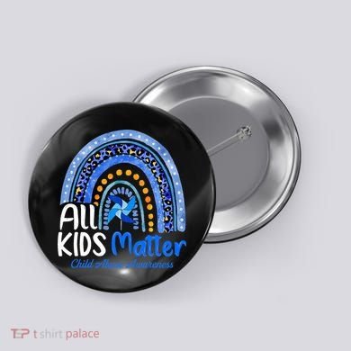 Child Abuse Awareness Messy Bun Child Abuse Prevention Month Button