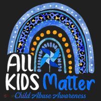 Child Abuse Awareness Messy Bun Child Abuse Prevention Month Beanie thumb 2