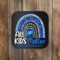 Child Abuse Awareness Messy Bun Child Abuse Prevention Month Coaster thumb 0