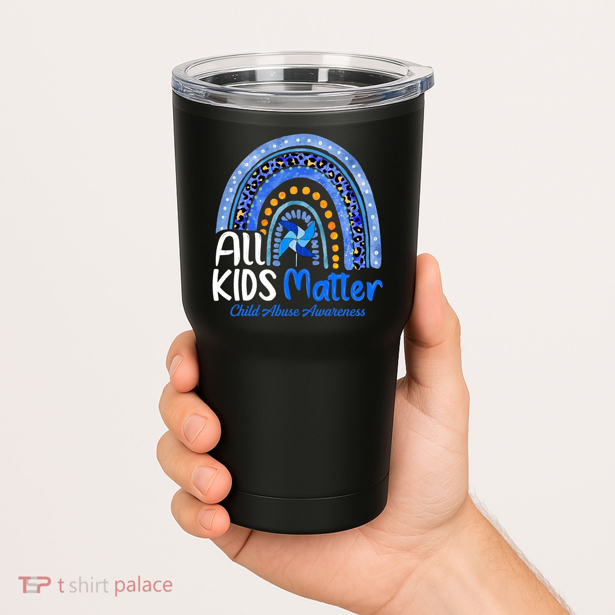 Child Abuse Awareness Messy Bun Child Abuse Prevention Month Tumbler