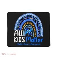 Child Abuse Awareness Messy Bun Child Abuse Prevention Month Mousepad thumb 0