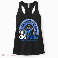 Child Abuse Awareness Messy Bun Child Abuse Prevention Month Women's Tank Top thumb 0