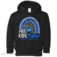 Child Abuse Awareness Messy Bun Child Abuse Prevention Month Toddler Hoodie thumb 0