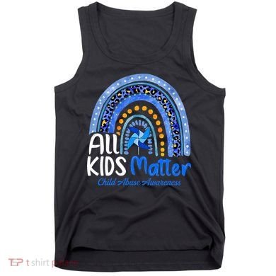 Child Abuse Awareness Messy Bun Child Abuse Prevention Month Tank Top
