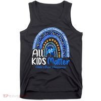 Child Abuse Awareness Messy Bun Child Abuse Prevention Month Tank Top thumb 0