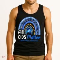 Child Abuse Awareness Messy Bun Child Abuse Prevention Month Tank Top thumb 3