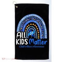 Child Abuse Awareness Messy Bun Child Abuse Prevention Month Golf Towel thumb 0