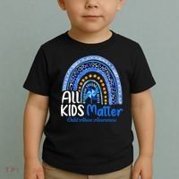 Child Abuse Awareness Messy Bun Child Abuse Prevention Month Toddler T-Shirt thumb 2