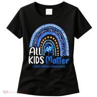 Child Abuse Awareness Messy Bun Child Abuse Prevention Month Women's T-Shirt thumb 0
