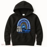 Child Abuse Awareness Messy Bun Child Abuse Prevention Month Kids Hoodie thumb 0