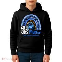 Child Abuse Awareness Messy Bun Child Abuse Prevention Month Kids Hoodie thumb 4