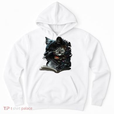 Cat Art Book Cat Motif Flowers Cat Hoodie