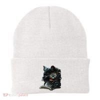 Cat Art Book Cat Motif Flowers Cat Beanie thumb 0