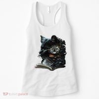 Cat Art Book Cat Motif Flowers Cat Women's Tank Top thumb 0