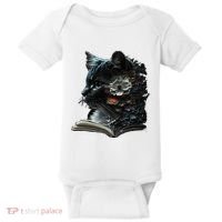 Cat Art Book Cat Motif Flowers Cat Baby Bodysuit thumb 0