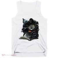 Cat Art Book Cat Motif Flowers Cat Tank Top thumb 0