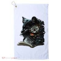 Cat Art Book Cat Motif Flowers Cat Golf Towel thumb 0