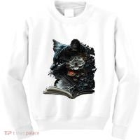 Cat Art Book Cat Motif Flowers Cat Kids Sweatshirt thumb 0