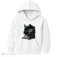 Cat Art Book Cat Motif Flowers Cat Kids Hoodie thumb 0