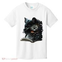 Cat Art Book Cat Motif Flowers Cat Kids T-Shirt thumb 0