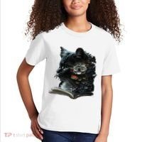 Cat Art Book Cat Motif Flowers Cat Kids T-Shirt thumb 2