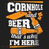Cornhole And Beer That's Why I'm Here Funny Cornhole Tumbler thumb 3