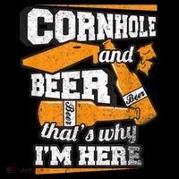 Cornhole And Beer That's Why I'm Here Funny Cornhole Women's T-Shirt thumb 6