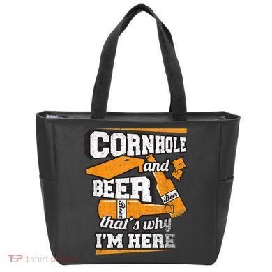 Cornhole And Beer That's Why I'm Here Funny Cornhole Bag